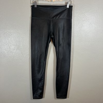 ATHLETA all over gleam tight pants leggings high rise shiny faux leather black S